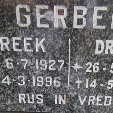 GERBER Freek 1927-1996 &amp; Drika 1927-2012