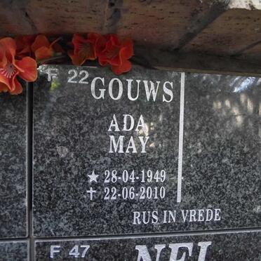 GOUWS Ada May 1949-2010