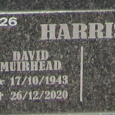 HARRIS David Muirhead 1943-2020