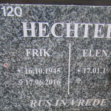 HECHTER Frik 1945-2016 :: HECHTER Elena 19??-