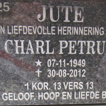 JUTE Charl Petrus 1949-2012