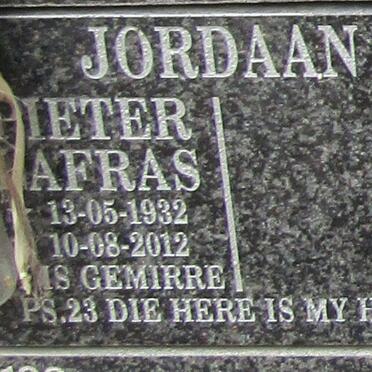JORDAAN Pieter Lafras 1932-2012