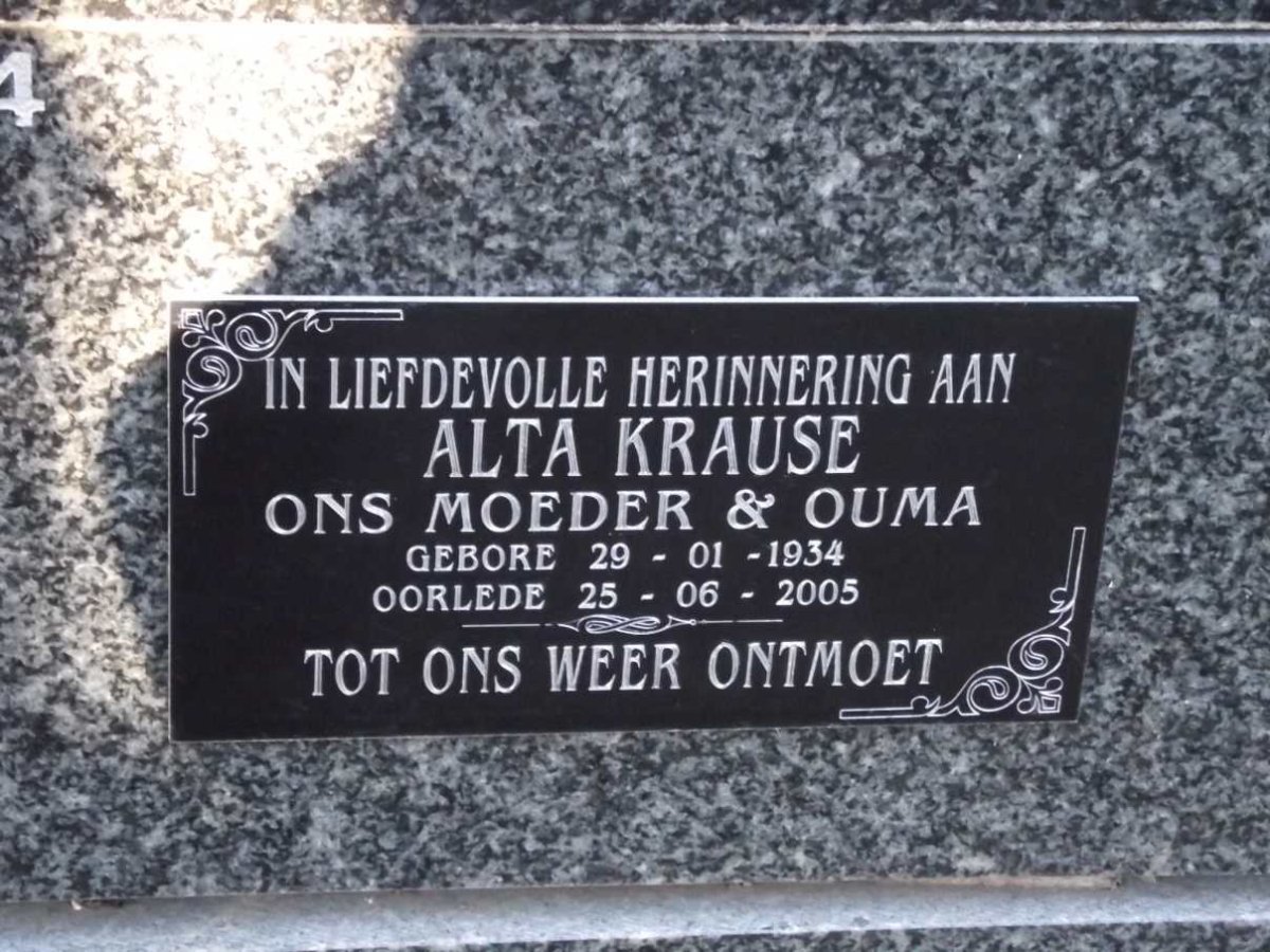 KRAUSE Alta 1934-2005