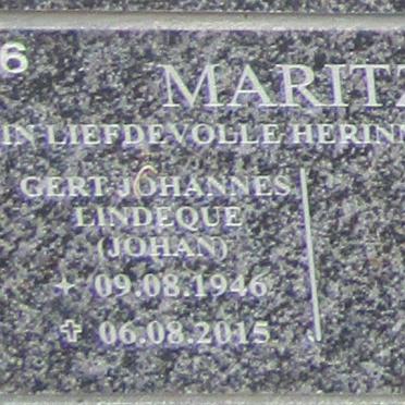MARITZ Gert Johannes Lindeque 1946-2015