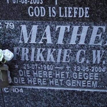 MATHEE G.W. 1960-2004