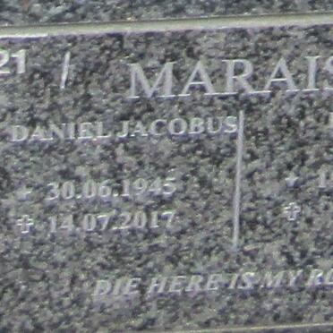 MARAIS Daniel Jacobus 1945-2017 &amp; Diana 1943-