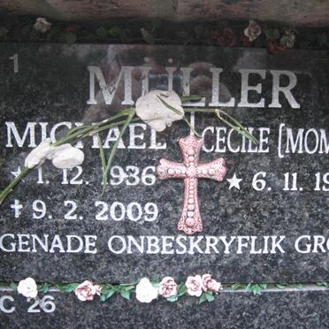 MULLER Michael 1936-2009 &amp; Cecile MOMBERG 1938-