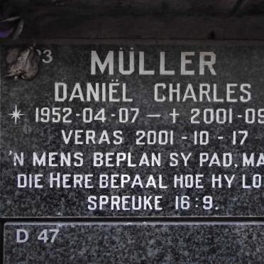 MULLER Daniel Charles 1952-2001