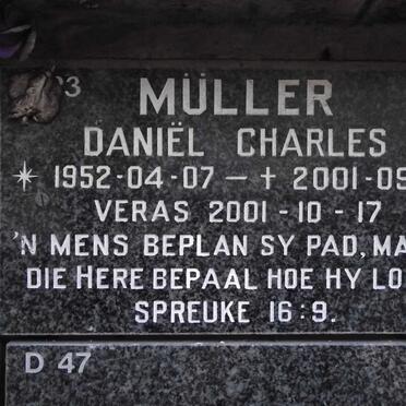 MULLER Daniel Charles 1952-2001