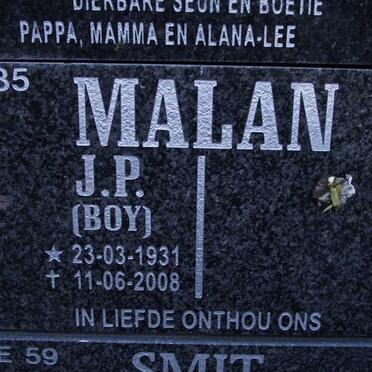 MALAN J.P. 1931-2008