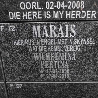 MARAIS Wilhelmina Pertina 1938-2010