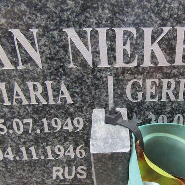 NIEKERK Gerhard, van -2018 :: VAN NIEKERK Maria
