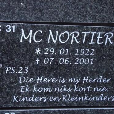 NORTIER M.C. 1922-2001