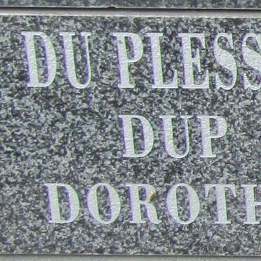 PLESSIS Dup &amp; Dorothy