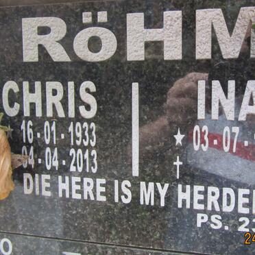 ROHM Chris 1933-2013 &amp; Ina 1937-