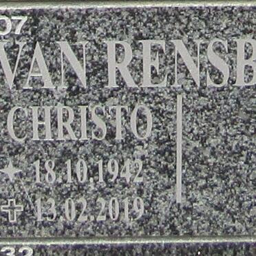 RENSBURG Christo, van 1942-2019
