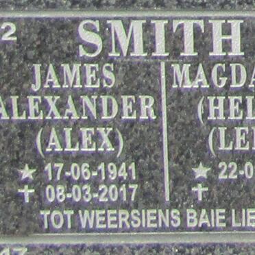 SMITH James Alexander 1941-2017 &amp; Magdalena 1946-