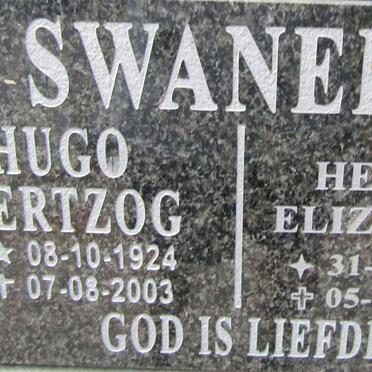SWANEPOEL Hugo Hertzog 1924-2003 &amp; Hester Elizabeth 1922-2015