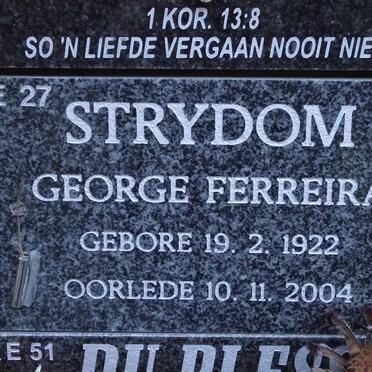 STRYDOM George Ferreira 1922-2004