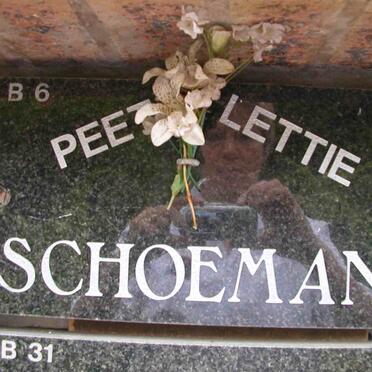 SCHOEMAN Peet &amp; Lettie