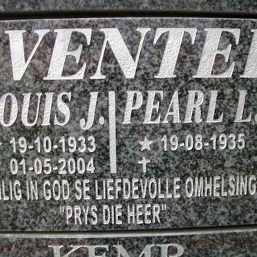 VENTER Louis J. 1933-2004 &amp; Pearl L. 1935-