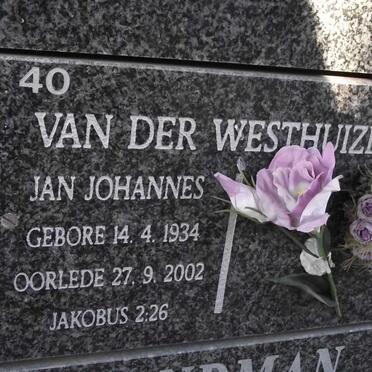 WESTHUIZEN Jan Johannes, van der 1934-2002