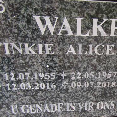 WALKER Vinkie 1955-2016 :: WALKER Alice 1957-2018 :: WALKER Riaan 1981-