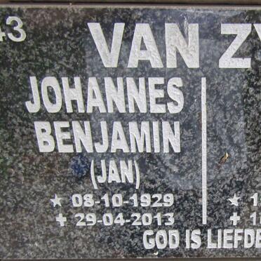 ZYL Johannes Benjamin, van 1929-2013 &amp; Rene 1925-2019