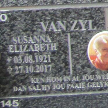 ZYL Petrus J.J., van 1950-2018 &amp; Susanna Elizabeth 1921-2017