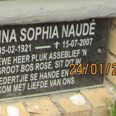 NAUDE Anna Sophia 1921-2007