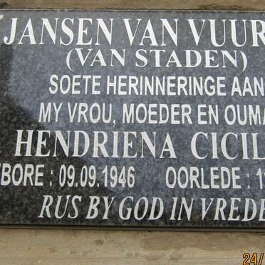 VUUREN Hendriena Cicilia, Jansen van nee VAN STADEN 1946-2020