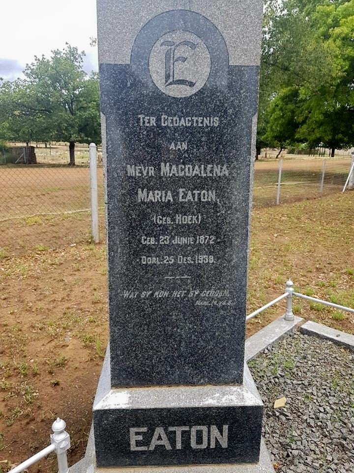 EATON Magdalena Maria nee HOEK 1872-1939