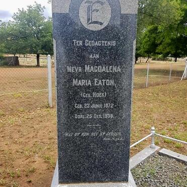 EATON Magdalena Maria nee HOEK 1872-1939