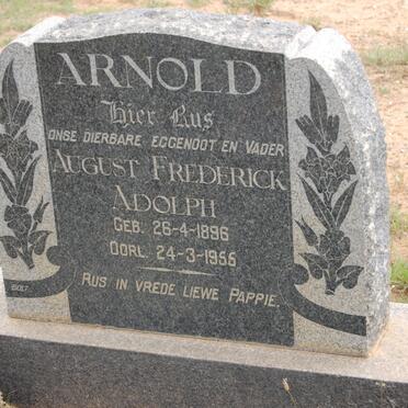 ARNOLD August Frederick Adolph 1896-1956