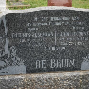BRUIN Theunis Jeremais, de 177-1953 &amp; Judith Cornelia NELL 1879-1965