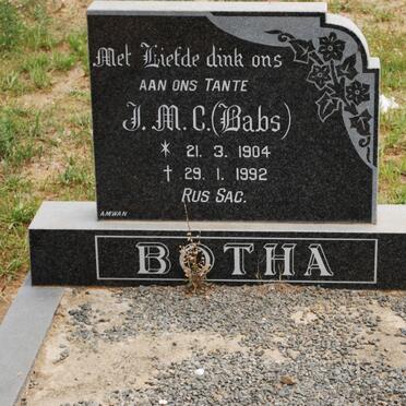 BOTHA J.M.C. 1904-1992