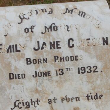 GLEESON Emily Jane nee RHODES  -1932