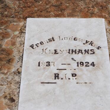 KLEYNHANS Erenst Lodewykus 1837-1924