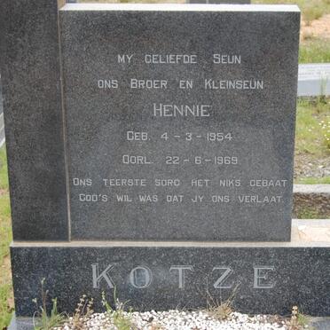 KOTZE Hennie 1954-1969