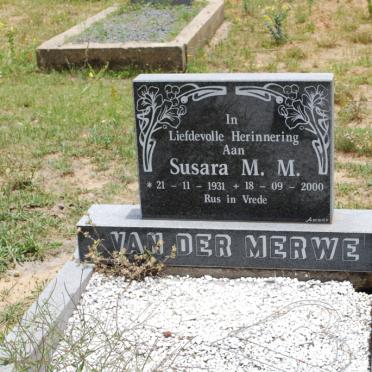 MERWE Susara M.M., van der 1931-2000