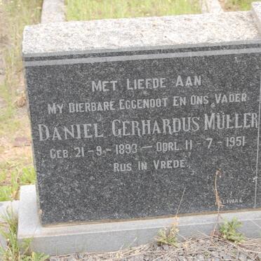 MULLER Daniel Gerhardus 1893-1951