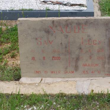 NAUDE Sam 1932-2000 &amp; Lucy 1936-1996