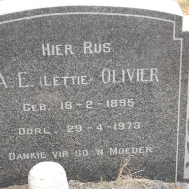 OLIVIER A.E. 1895-1973
