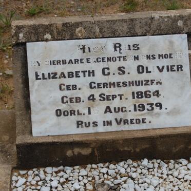 OLIVIER Elizabeth G.S. nee GERMESHUIZEN 1864-1939