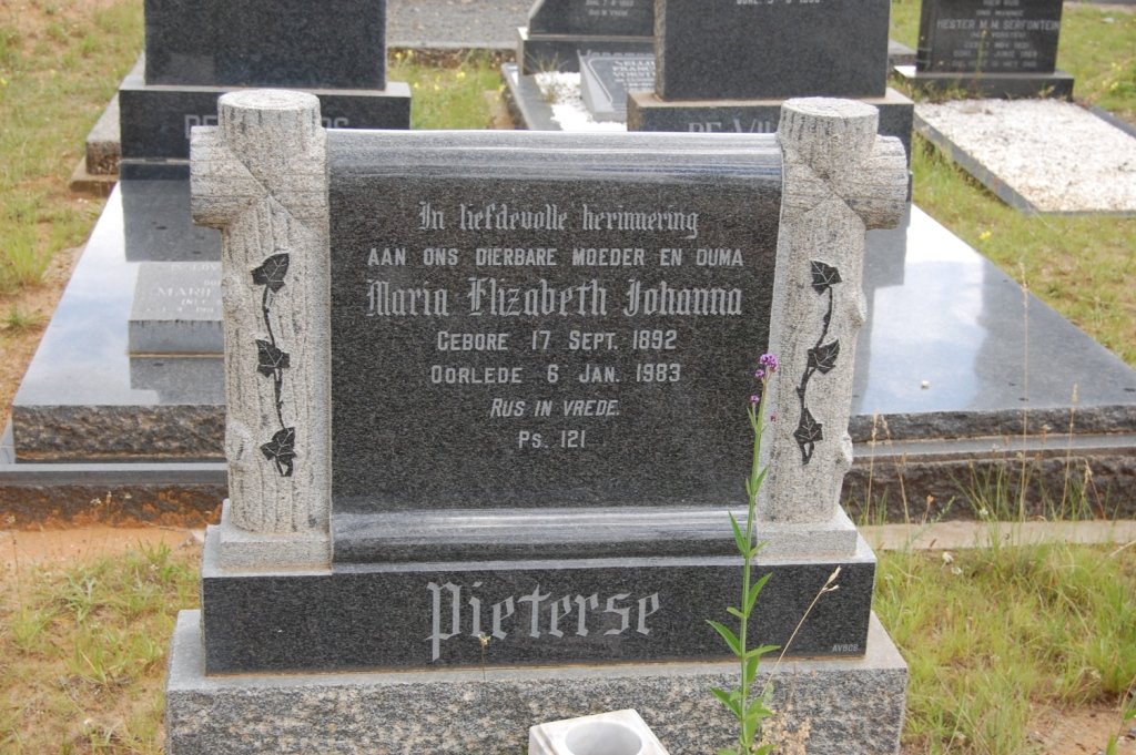 PIETERSE Maria Elizabeth Johanna 1892-1983