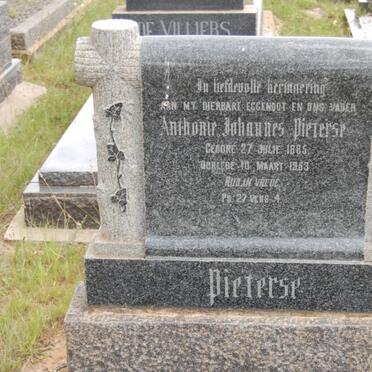 PIETERSE Anthonie Johannes 1885-1953