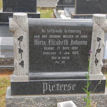 PIETERSE Maria Elizabeth Johanna 1892-1983