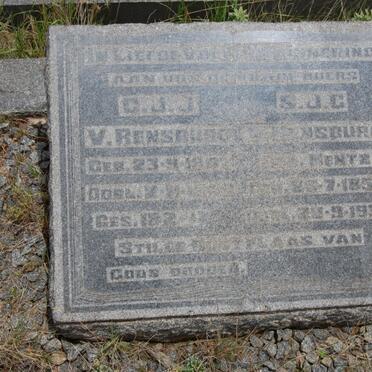 RENSBURG C.J.J., van 18?-???? &amp; S.J.C. MENTZ 1853-1938