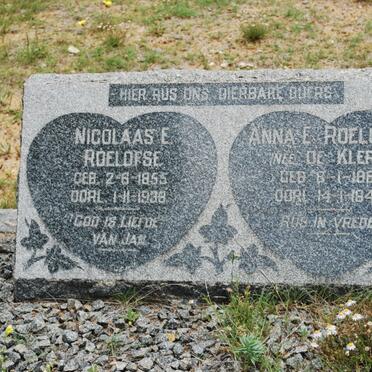 ROELOFSE Nicolaas.E.1855-1938 &amp; Anna E  DE KLERK 1881-1941