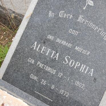 ROODT Aletta Sophie nee PRETORIUS 1902-1973